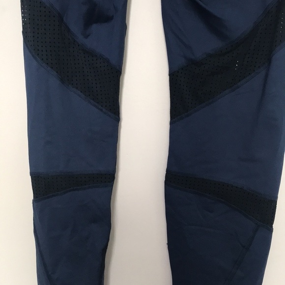SHAPE activewear navy blue mesh panels leggings size Large - Picture 6 of 11
